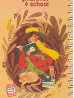 پلنر 100 برگ 17*10 سیمی از بغل سری تحصیلی ( مدرسه) آبرنگ کد A021 (نخودی دختر کتابخوان) کد A021
