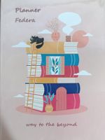 پلنر رقعی سالانه جلد سخت (فدرا) کرم خانه کتابی 