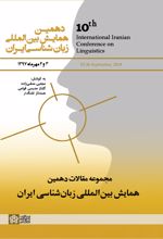 مجموعه مقالات دهمین همایش بین‌المللی زبان‌شناسی ایران