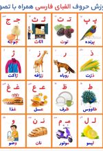 جلد کتاب پوستر آموزش حروف الفبای فارسی (a4)