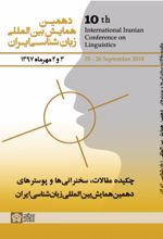 کتاب چکیده مقالات، سخنرانی‌ها و پوسترهای دهمین همایش بین‌المللی زبان‌شناسی ایران