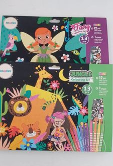 ست نقاشی 13 تکه مخمل اسکول فنز - (دختر)