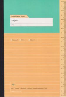 دفتر 48 برگ خطدار سری پراجکت (پیل) نارنجی