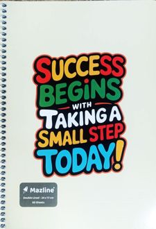 دفتر زبان 60 برگ سیمی (مازلاین) - لیمویی