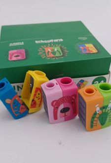 تراش مخزن دار دو سوراخ فانتزی سری جنگل اسکول فنز - (صورتی)