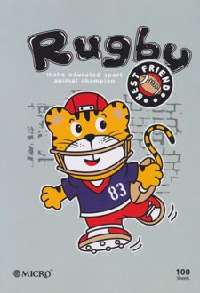 دفتر 100 برگ وزیری ته چسب طرح کارتونی میکرو (گربه طوسی)