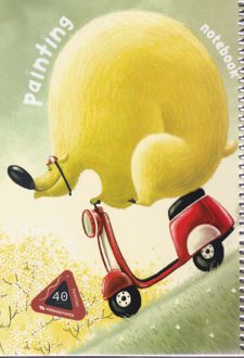 دفتر نقاشی 40 برگ رقعی سیمی مقوایی (هیرمند) - خرس