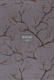 دفتر کلاسوری 26 حلقه 200 برگ قفل فلز طلاکوب میکرو (طوسی)