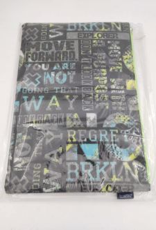 پاکت پارچه‌ای A4 زیپ دار فانتزی زوم - (آبی سبز)