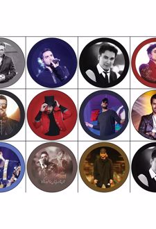 پیکسل 12 عددی سنجاقی طرح خواننده‌ها (پژانو)