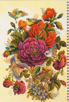 دفتر نقاشی سیمی 50 برگ ایندربرد (طرفه) - گل