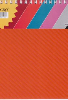 دفتر یادداشت 100 برگ سیمی 16*17 جلد طلقی میکرو (نارنجی)