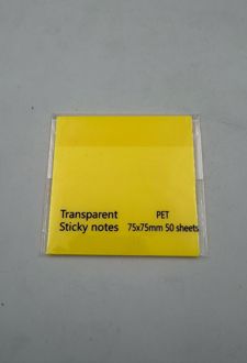 استیک‌نوت 50 عددی pvc شفاف (زرد)