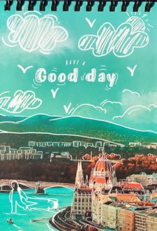 دفترچه یادداشت 80 برگ سیمی good day (فورنوت)
