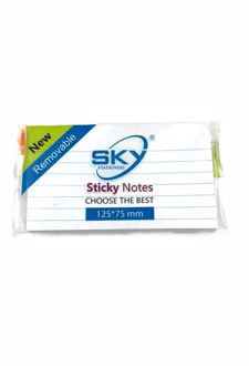 استیک‌نوت 7.5/12.5 خط‌دار سفید (SKY)