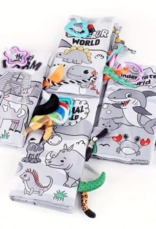 کتاب پارچه‌ای دنیای‌ حیوانات