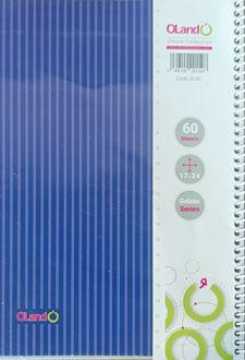 دفتر 60 برگ مجلد سیمی سری ژلاتو (الند) آبی