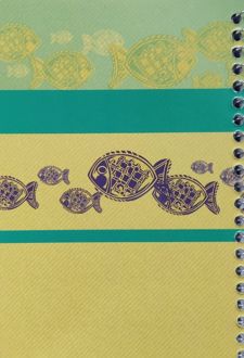 دفتریادداشت 80 برگ فنر از بغل خبرنگاری 13*8 (زانیس) - ماهی