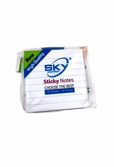 استیک‌نوت خط‌دار 7.5*7.5 سفید (SKY)