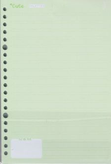 یدک دفتر کلاسوری 20حلقه 2خط برگ سری کیوت پالت (سبز)