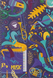 دفتر نت 50 برگ سیمی جلدسخت (لانگو) رنگی