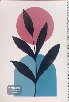 دفتر 80 برگ سیمی (مازلاین) - طرح گل