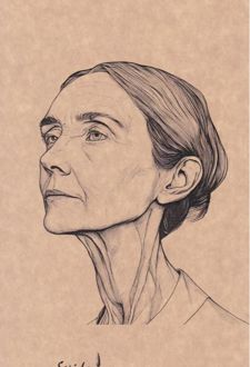 دفتر 80 برگ رقعی کرافت بی‌خط سری مشاهیر (سپیدار) Georgia Totto Okeeffee