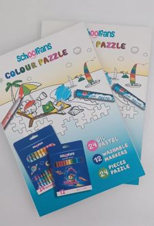 ست نقاشی 60 تکه همراه باپازل اسکول فنز