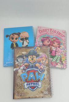 دفتر 100 برگ B5 سیمی کشدار طرح دار فانتزی میکرو (دختر توت فرنگی)