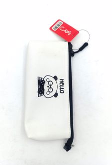 جامدادی تک‌زیپ چرم آستردار (پاوین) - سفید