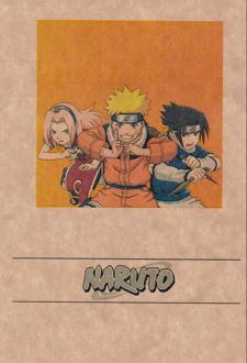 دفتر 80 برگ رقعی جلدکرافت گذران انیمه (Dash note) Naruto