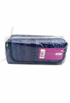 جامدادی سه زیپ درب چسبی زوم (سرمه‌ای)