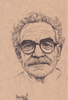 دفتر 80 برگ رقعی کرافت بی‌خط سری مشاهیر (سپیدار) Gabriel Garcia Marquez