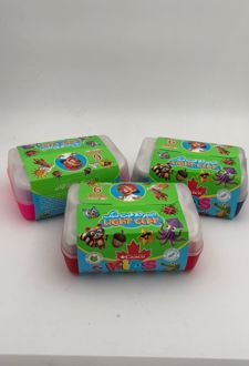 خمیر سبک 6 رنگ کنکو + ظرف غذا قدیم با لفاف کاغذی (سرمه ای)