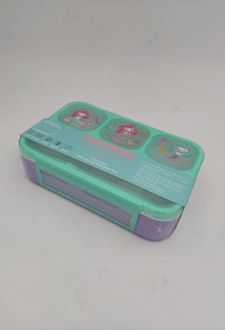 ظرف‌غذا تک طبقه 400 میل مستطیل سه‌خانه فانتزی وست - (بنفش سبز)