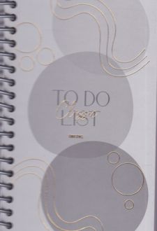 تودولیست 150 برگ 20*10 اروپایی سیمی جلد سخت آبرنگ (طوسی)