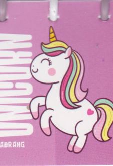 دفترچه یادداشت کوچک دکمه‌ای (آبرنگ) یونیکورن