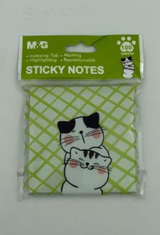 استیک‌نوت 100 برگ 7/6*7/6 تک رنگ (MG) - سبز