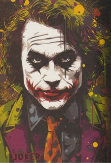 دفتر یادداشت 100 برگ رقعی جلدسخت سری هیرو (دموت) جوکر