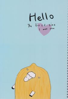 دفتر 80 برگ وزیری سیمی مجلد فانتزی (پودل) - آبی