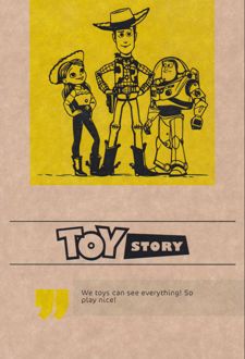 دفتر 80 برگ رقعی جلدکرافت گذران سینمایی (Dash note) داستان اسباب بازی ها