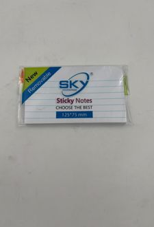استیک‌نوت 7.5/12.5 خط‌دار سفید (SKY)