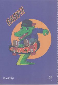 دفتر 50 برگ وزیری سیمی طلقی گلاسه فانتزی میکرو (تمساح)