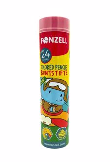 مداد رنگی استوانه‌ای 24 رنگ شش‌وجهی (فونزل)