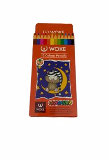 مداد 12 رنگ شش‌گوش جعبه مقوایی (ووک)