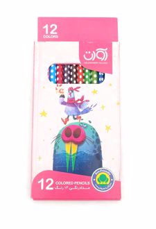 مداد 12 رنگ جعبه مقوایی مدل 3916 (آوات) - صورتی