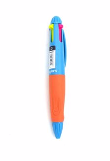 خودکار فشاری 1/0 کوتاه 3 رنگ (آبی-نارنجی)