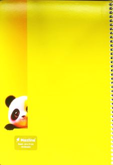 دفتر 40 برگ سیمی (مازلاین) - زرد پاندا