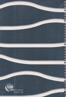 دفتر 100 برگ جلد مقوایی سیمی کلاسیک (میم) سبز کله غازی