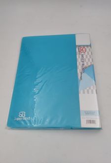 دفتر کلاسوری 26 حلقه قفل فلز جلد خالی سوپربایند (آبی کم‌رنگ)